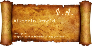 Viktorin Arnold névjegykártya