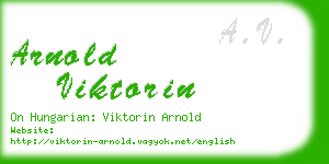 arnold viktorin business card